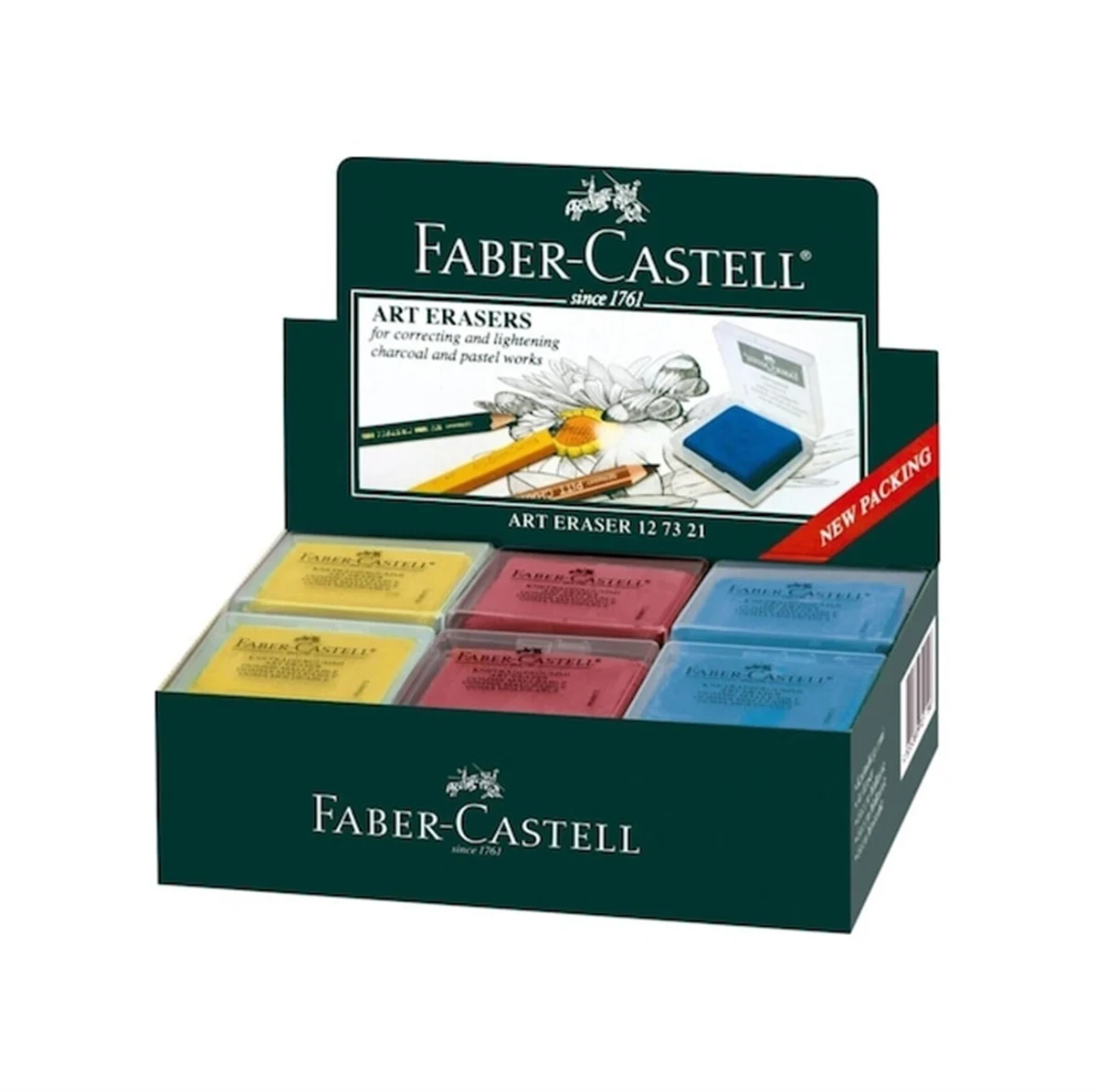 FABER HAMUR SİLGİ RENKLİ PLASTİK KUTU TEKLİ 